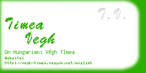 timea vegh business card